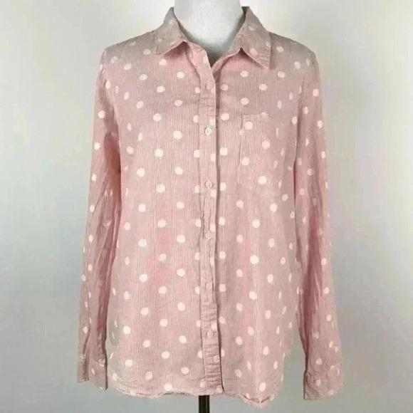 Forever 21 contemporary top sz M red white career - Picture 1 of 8